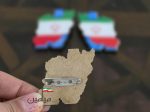 پیکسل چوبی ایران 🇮🇷| بج لباس چوبی | طرح نقشه و پرچم | تک و عمده - Image 3