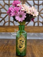 گلدان سبز شیشه ای امام علی (ع) 💚| بدون جعبه | تک و عمده