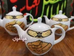قوری طرح محرم 🖤 | چینی |  یک لیتری و یک و نیم لیتری | ویژه مراسمات روضه و هیئت | تک و تعداد - Image 4