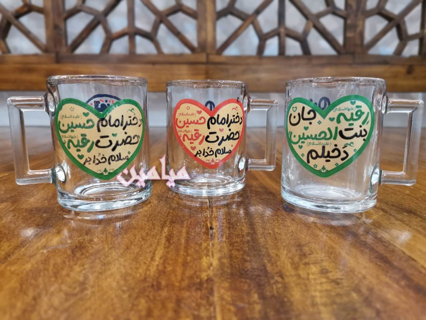 PhotoGrid_Plus_1697519931836.jpg استکان کوچک دسته دار طرح نام مبارک ائمه اطهار🌷 | تک و عمده - Image 1