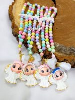 تسبیح فرشته رنگی 😍 | تنوع طرح و رنگ های شاد و دخترانه | تک و عمده - Image 2
