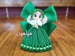 گیره موی سبز فانتزی 💚 | مدل عروسک دامن دار | تنوع رنگ سبزهای جذاب |تک و عمده - Image 3