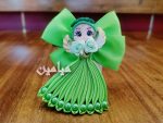 گیره موی سبز فانتزی 💚 | مدل عروسک دامن دار | تنوع رنگ سبزهای جذاب |تک و عمده - Image 4