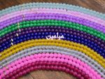 تسبیح سنگی آبرنگی صد تایی 🌸 | نمره ۸ با پلاک طلایی نام مبارک ائمه اطهار | تک و عمده - Image 6
