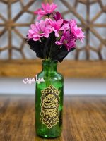 گلدان سبز شیشه ای اهل بیتی 💚 | تنوع طرح های زیبا ‌ | تک و عمده - Image 4