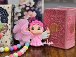پک فرهنگی دخترانه میامین ویژه ماه مبارک رمضان ❤️ | کیف ملزومات ، کتابچه مدرسه نماز ، مهر تربت دخیل ، تسبیح فرشته 33 تایی ، جانماز جیبی مخمل و قرآن نیم لقمه رنگی | تک و عمده - Image 3