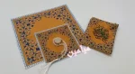 کیف ملزومات سه تکه طرح نام ائمه اطهار ❤️| جنس مخمل | شامل سجاده جانماز و کیف زیپ دار| تنوع طرح های زیبا | تک و عمده - Image 7