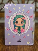 دفتر مشق دخترانه حجاب 😍 | ۵۰ برگی و سیمی | تنوع طرح های جذاب دخترانه | تک و عمده - Image 3