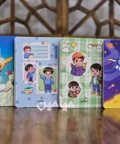 دفترچه یادداشت پسرانه میامین 😍 | ۵۰ برگی | خط دار سیمی | تنوع طرح های جذاب | تک و عمده