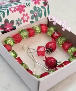 ست دستبند و گیره روسری یلدایی❤️ | دارای باکس شیک | تک و عمده