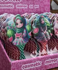آینه دسته دار طرح دخترانه یلدایی ❤️ | تنوع طرح های زیبای دخترانه حجاب | پلاستیکی | تک و عمده