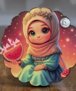 آینه جیبی طرح یلدایی ❤️ | مدل پیچی | جنس چوبی | دو رو چاپ | تک سلفون | تک و عمده