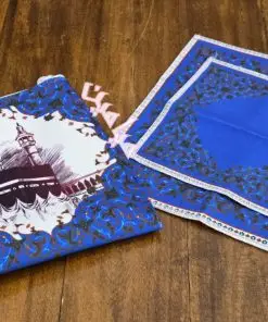 جانماز مخمل سه تکه طرح کعبه | سجاده جانماز و کیف ملزومات | تک و عمده