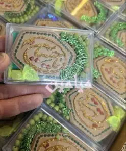 پک مهر و تسبیح تربت عروس | دارای باکس طلقی زیبا بهمراه یک عدد آبنبات | تسبیح تربت 33 تایی | تک و عمده