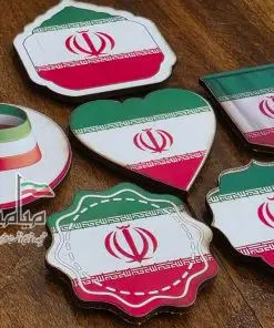 مگنت چوبی پرچم ایران 🇮🇷 | ابعاد بزرگ | تک سلفون | تنوع طرح های زیبا | تک و عمده