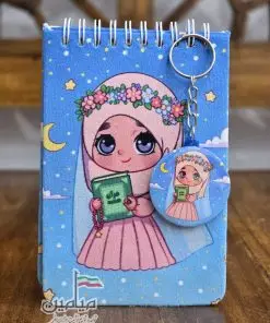 ست دفترچه یادداشت مخمل و جاسوئیچی پیکسلی دخترانه حجاب 😍 | تنوع طرح های زیبا | دفترچه پالتویی | تک سلفون | تک و عمده