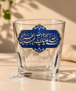 نیم لیوان عینکی بلور طرح محرم 🖤 | چاپ ثابت | دست ۶ عددی