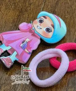 پک دخترانه میامین ❤️ | پیکسل چوبی دخترانه حجاب و کش موی سر رنگی | بسته 10 عددی (ده پک)