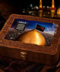 پک نفیس گلدسته امام حسین (ع) ❤️ | بهمراه باکس چوبی شیک | تک و عمده